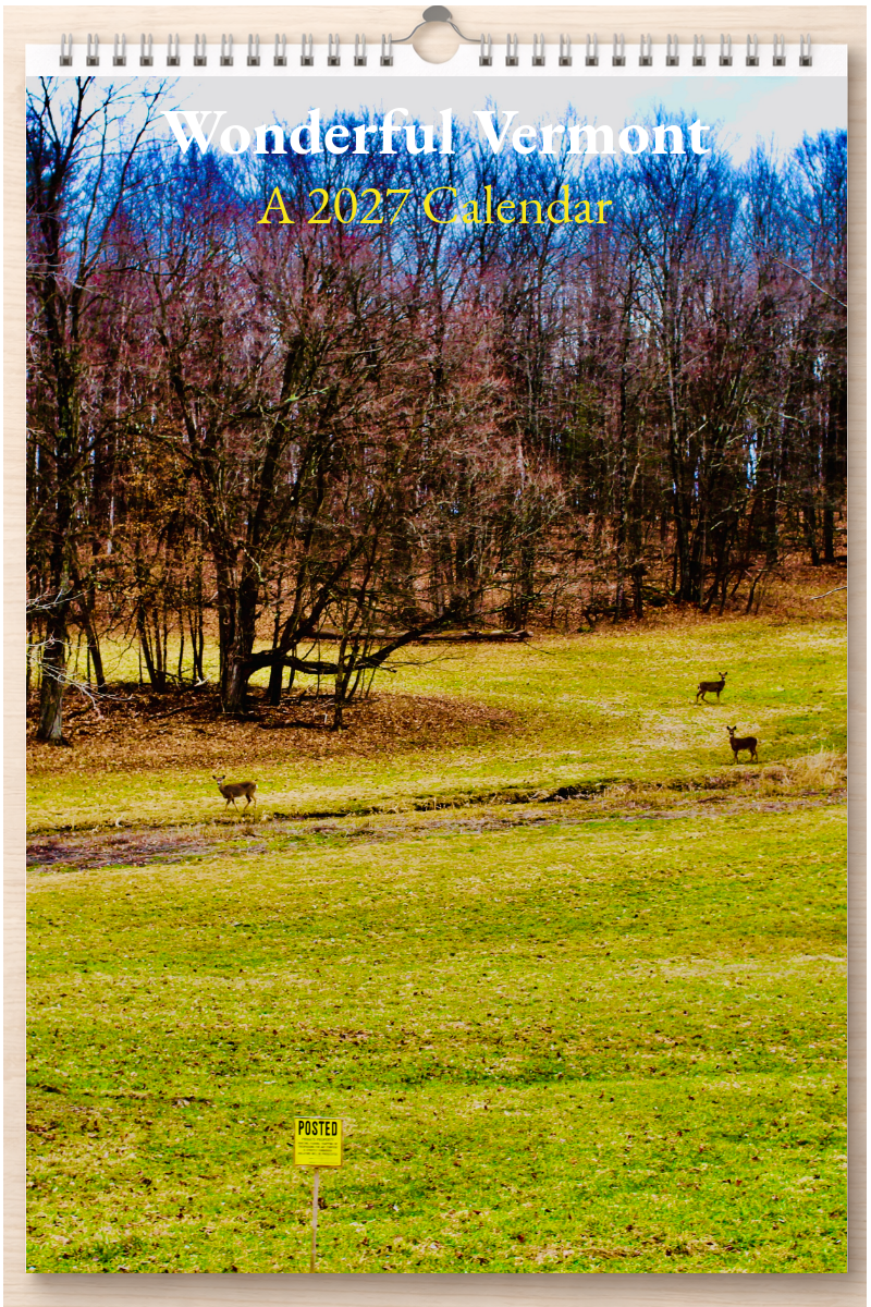 Wonderful Vermont: A 2027 Calendar