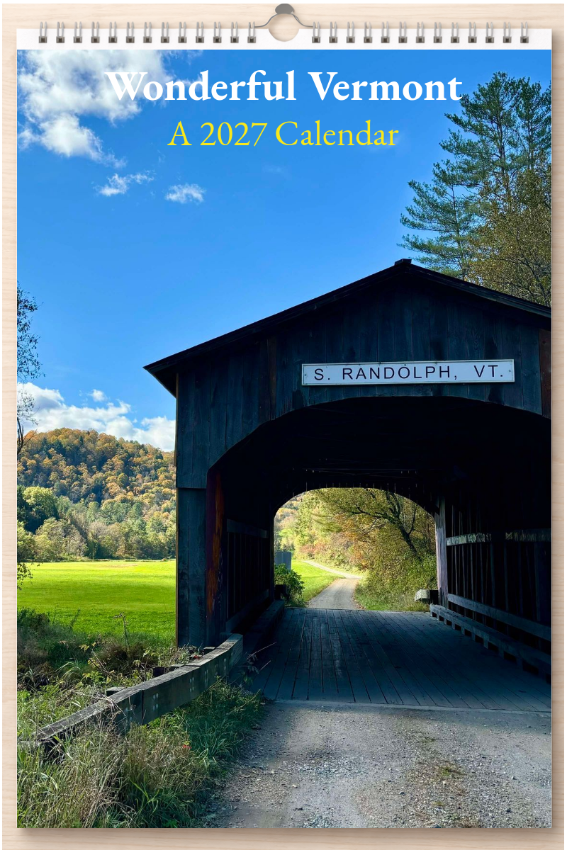 Wonderful Vermont: A 2027 Calendar