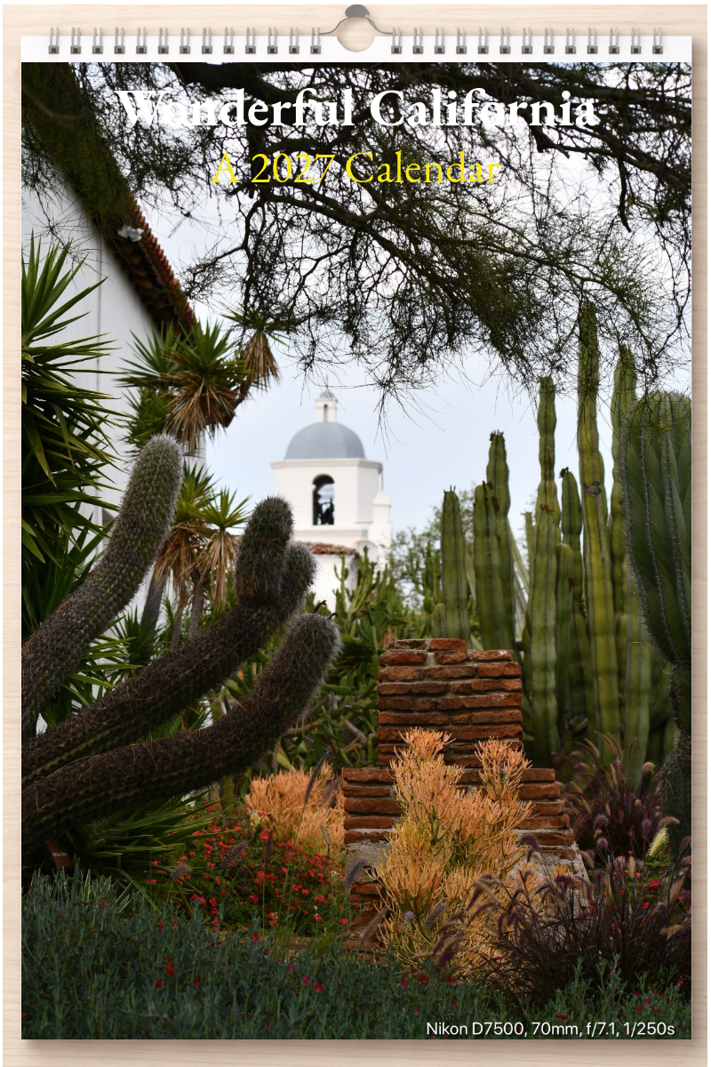 Wonderful California: A 2027 Calendar