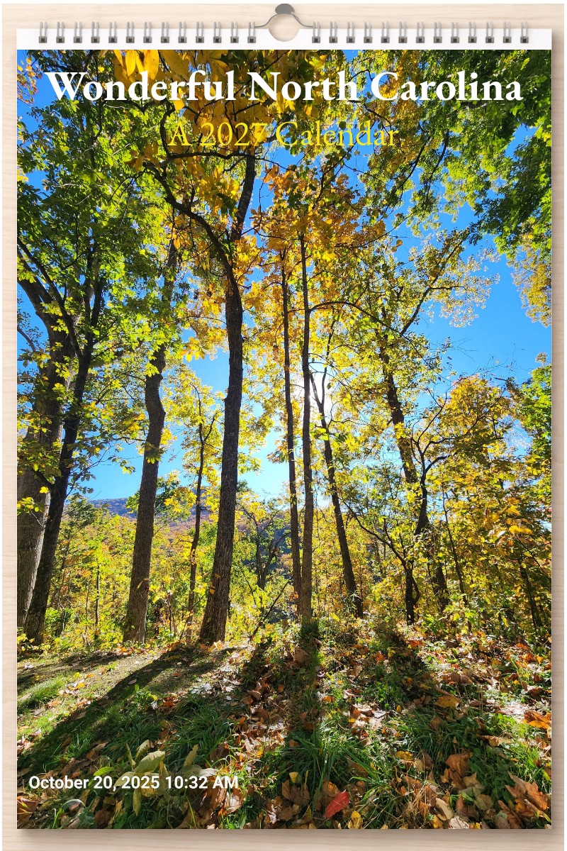 Wonderful North Carolina: A 2027 Calendar
