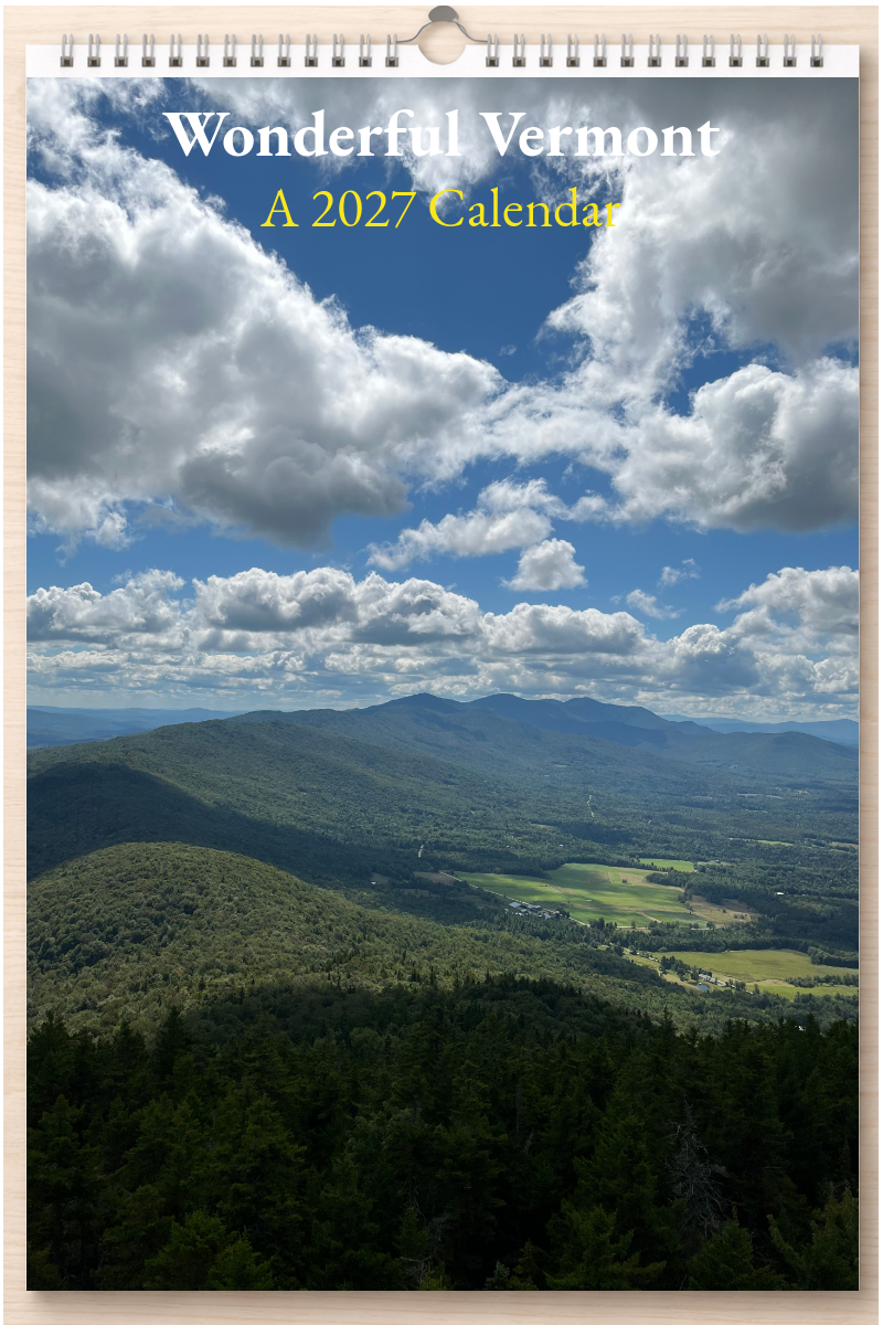 Wonderful Vermont: A 2027 Calendar