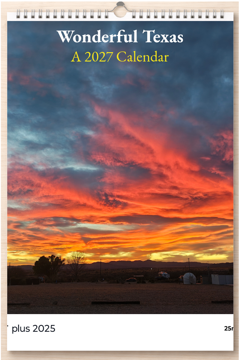 Wonderful Texas: A 2027 Calendar