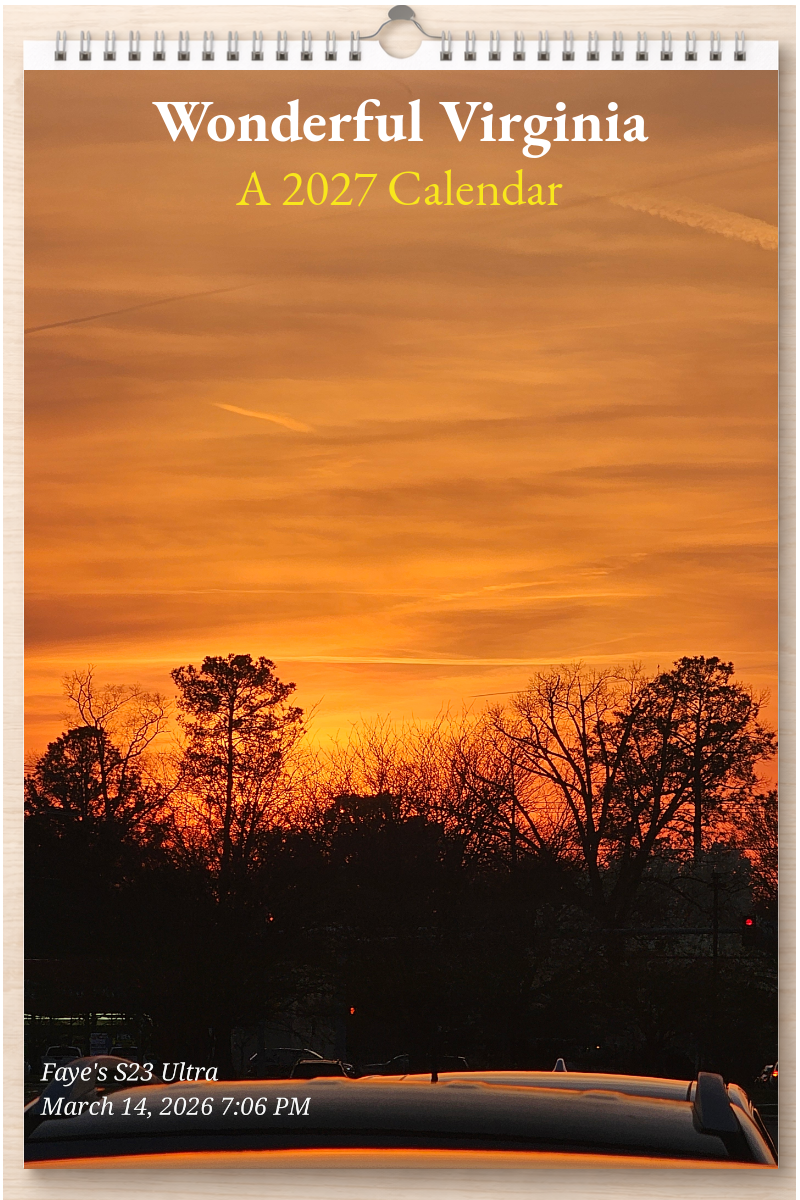 Wonderful Virginia: A 2027 Calendar