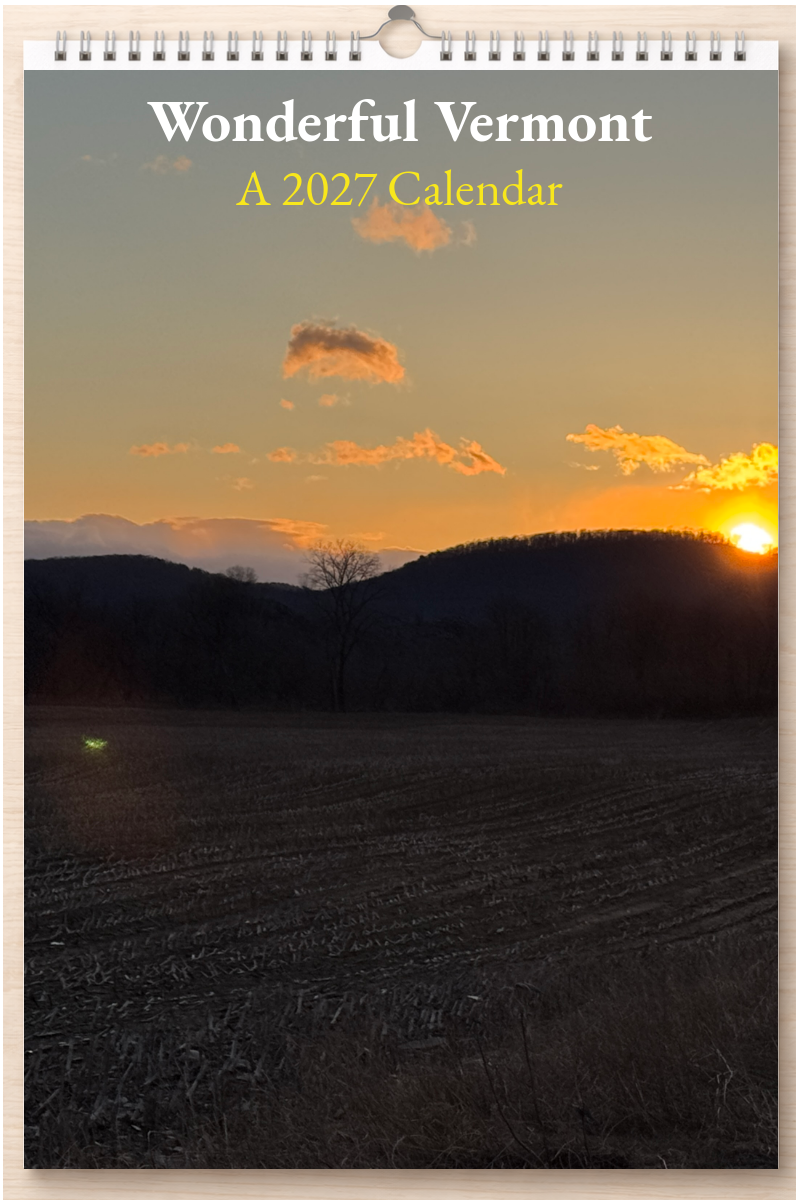Wonderful Vermont: A 2027 Calendar