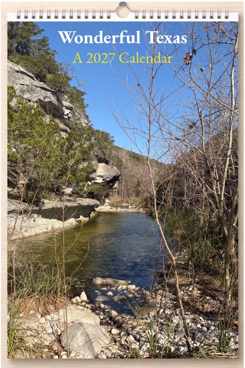 Wonderful Texas: A 2027 Calendar