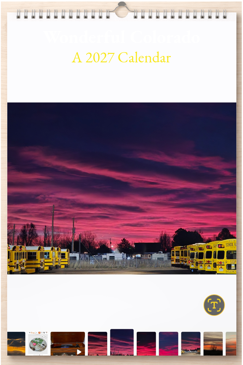 Wonderful Colorado: A 2027 Calendar