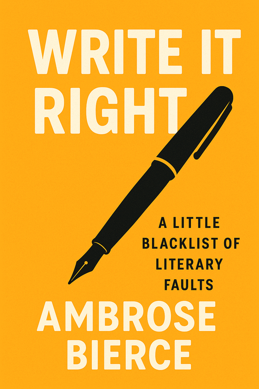 Write It Right: A Little Blacklist Of Literary Faults - Ambrose Bierce